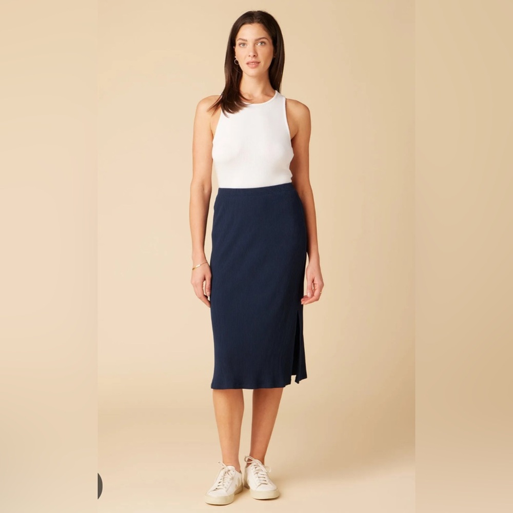 AMOUR VERT Vindy Paris Rib Skirt - 
color: Ocean       size XS